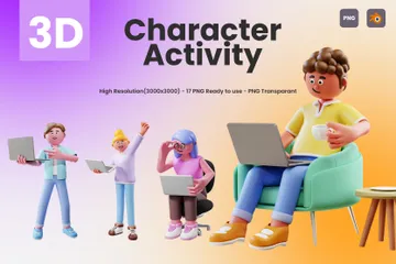 Activity 3D Illustration Pack