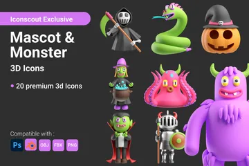 Mascot & Monster 3D Icon Pack