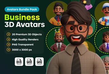 Avatar Business 3D Icon Pack