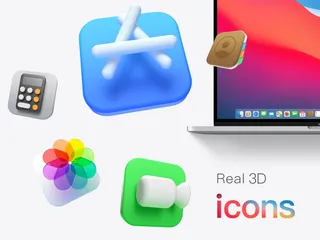 Free MacOS Big Sur 3D Illustration Pack