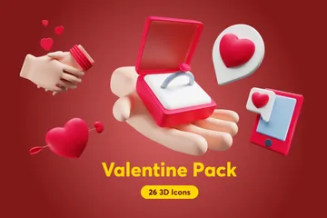 Free Valentine 3D Illustration Pack